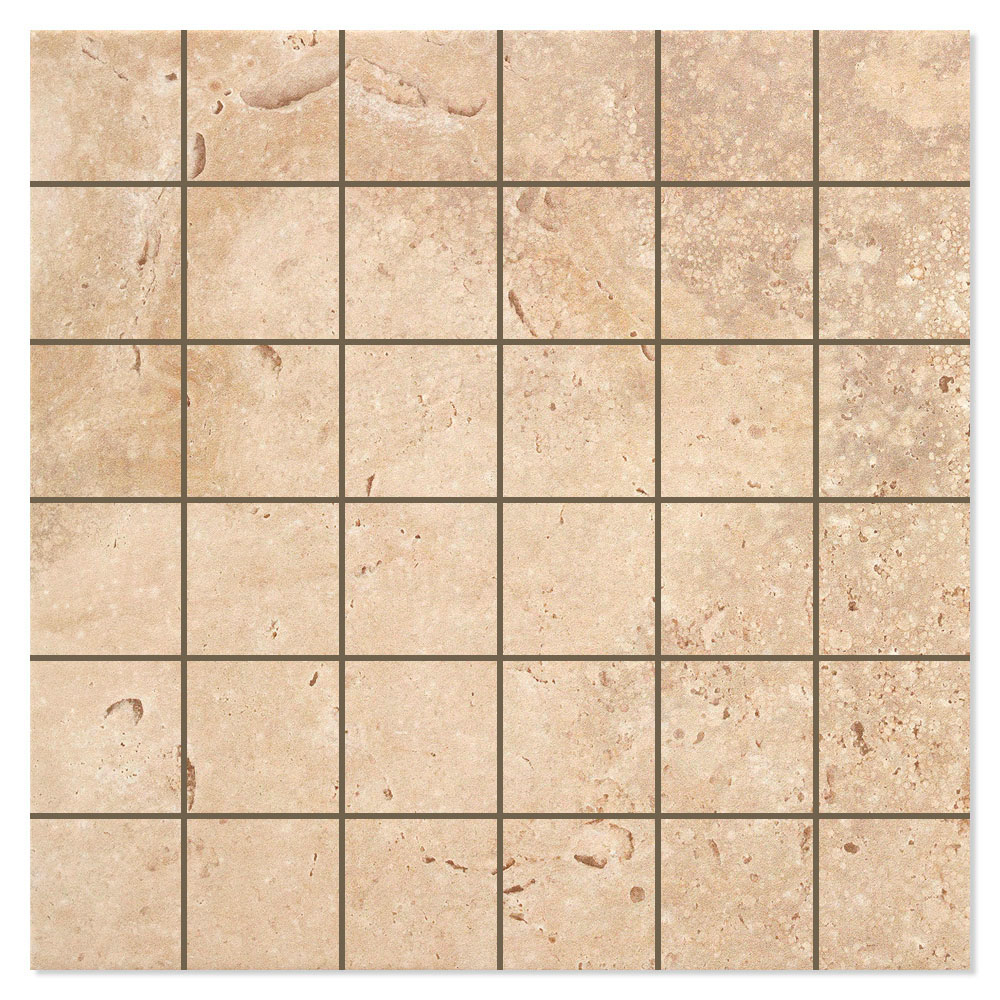 Mosaik Klinker Stenhamra Brun Matt 30x30 (5x5) cm